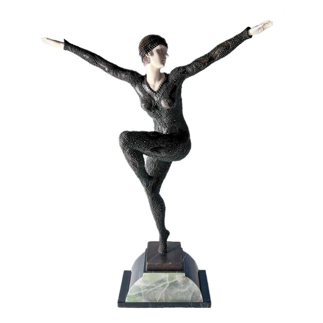 After Dimitri Haralamb Chiparus Bronze Statue Dancer of Kapurthala (1 of 7)