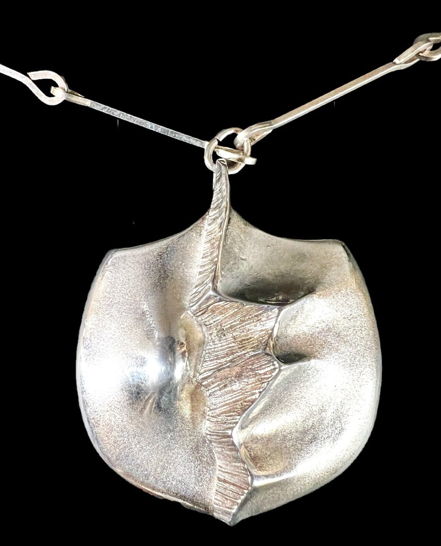Vintage Matti Hyvarinen for Sirokoru Sterling Silver Necklace Pendant Finland (1 of 9)
