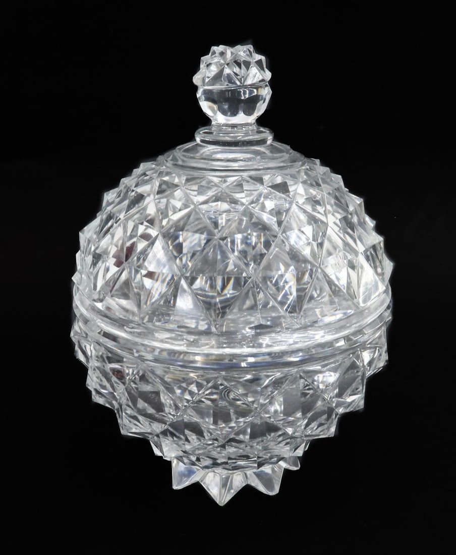 English Cut Glass Round Sweetmeat Candy Dish 1st Half 19th Century (1 of 9)