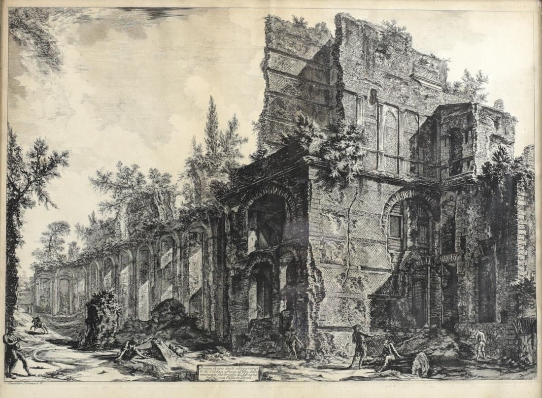 Piranesi, Giovanni Battista (Italian, 1720-1778) Etching Hadrian's Villa 1774 (1 of 3)