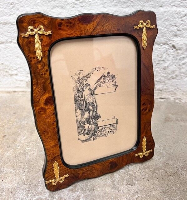 Selli G Gabriello Florence Wood Photo Picture Frame Gilt Sterling Silver 5x7 (1 of 6)