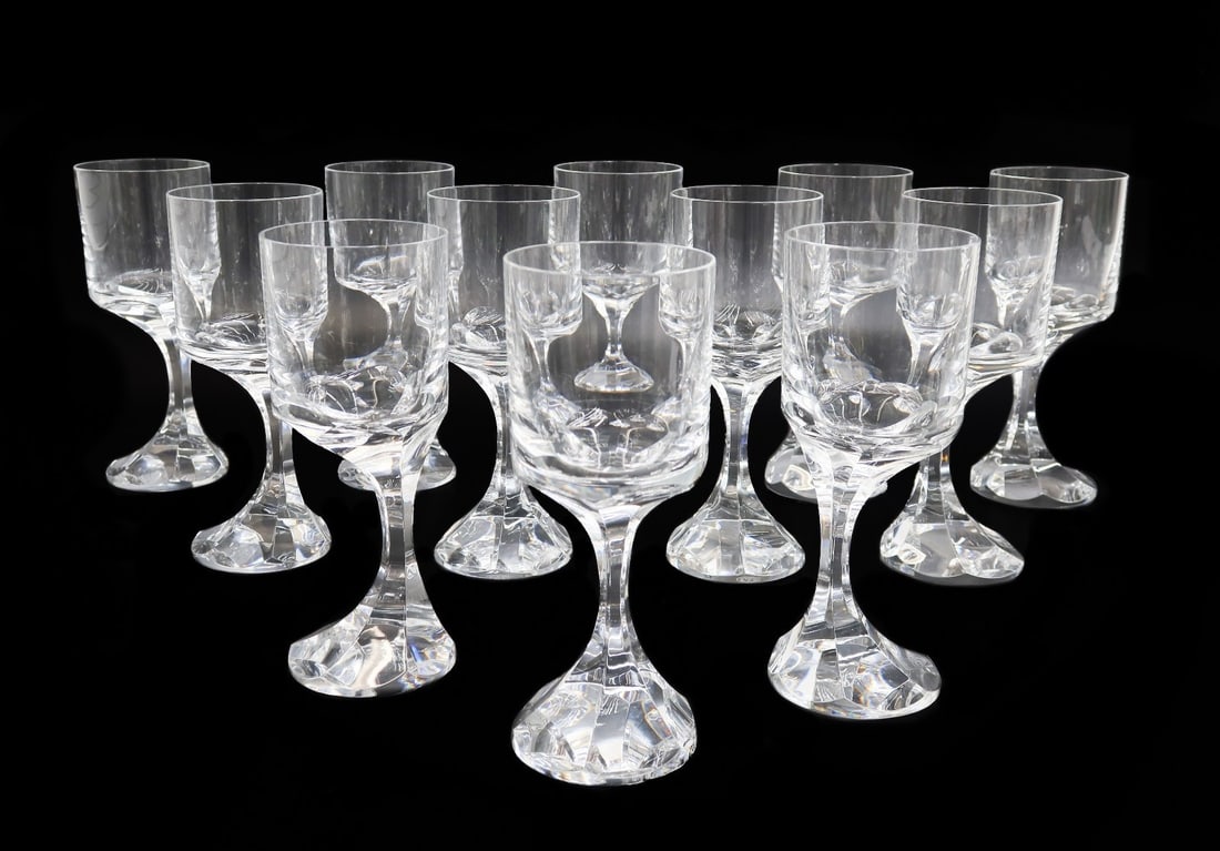 12 Baccarat France Crystal Glass Water Goblets in Narcisse (1 of 10)