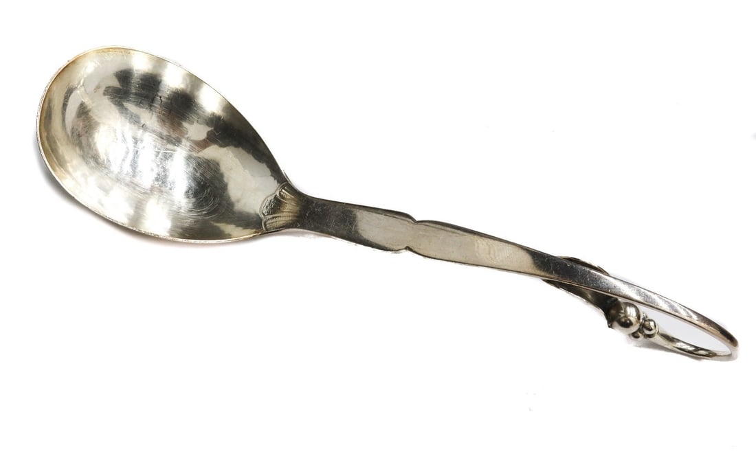 Georg Jensen Sterling Silver Sauce Ladle Server in Ornamental #21 Mid Century (1 of 7)