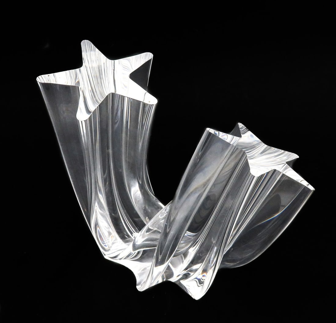 Steuben Crystal Art Glass Star Stream Sculpture by Neil Cohen #8567 (1 of 10)