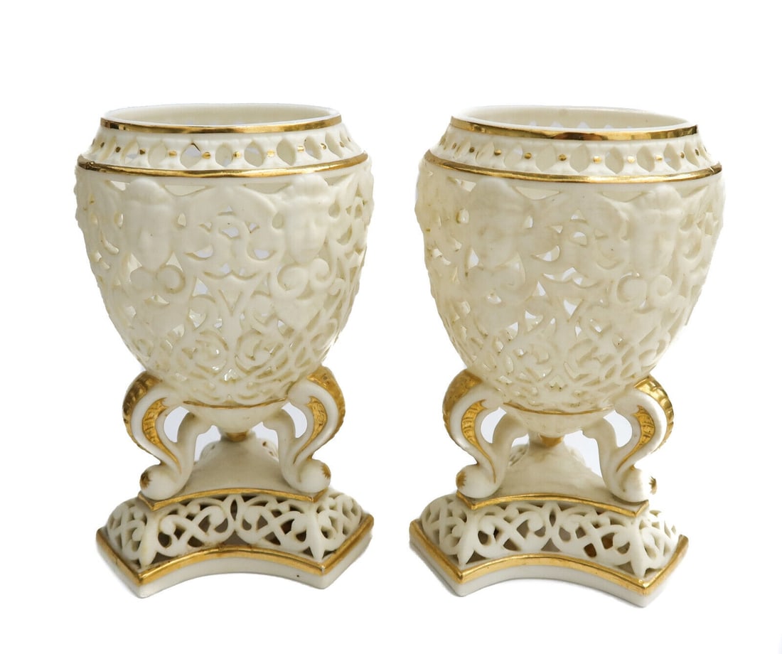Royal China Works (Grainger of Worcester) Reticulated Potpurri Vases or Bowls (1 of 12)