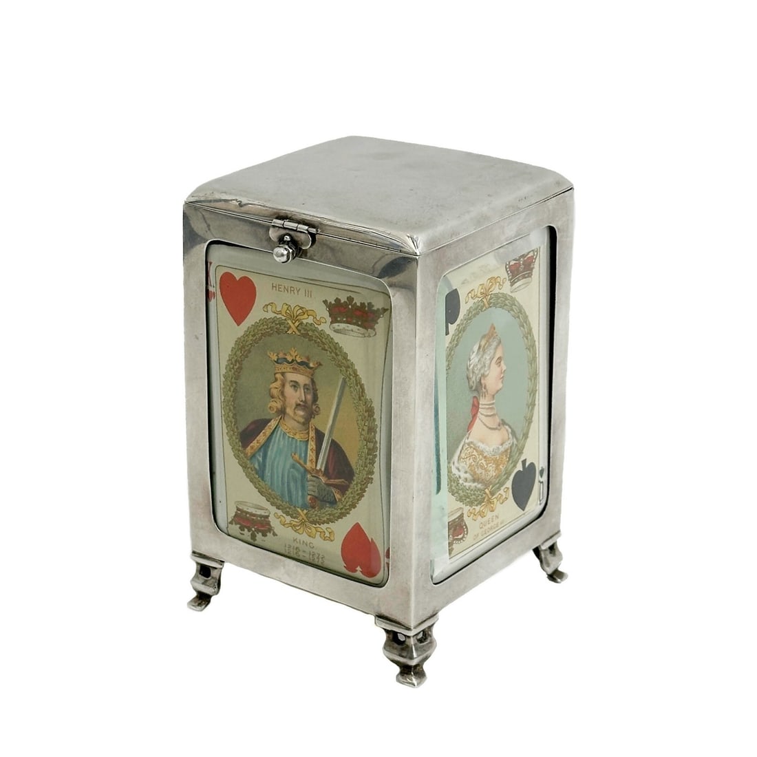 Levi & Salaman Birmingham English Sterling Silver Playing Card Case 1900 (1 of 6)