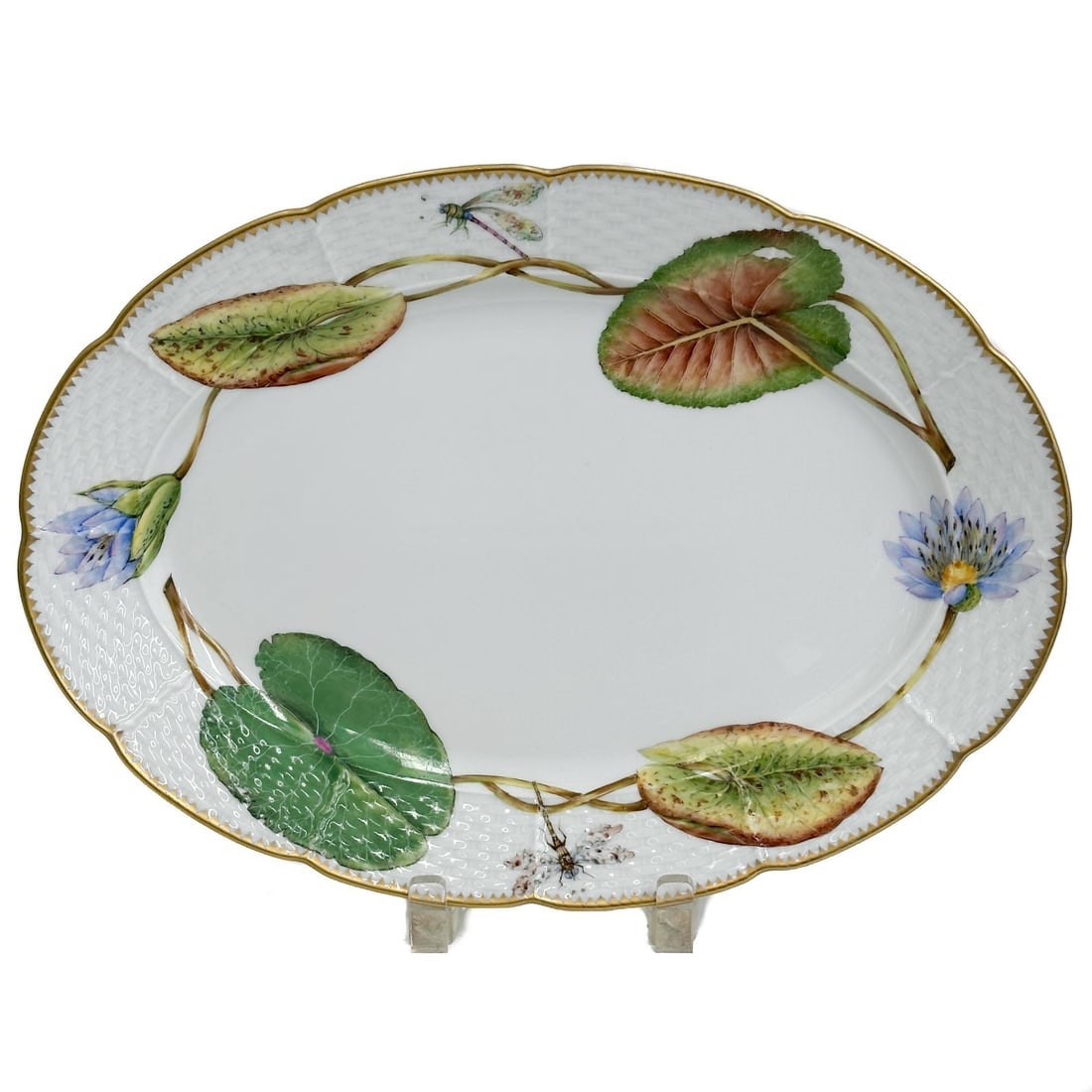 Anna Weatherley Hungary Porcelain Oval Platter Waterlily Pattern (1 of 8)