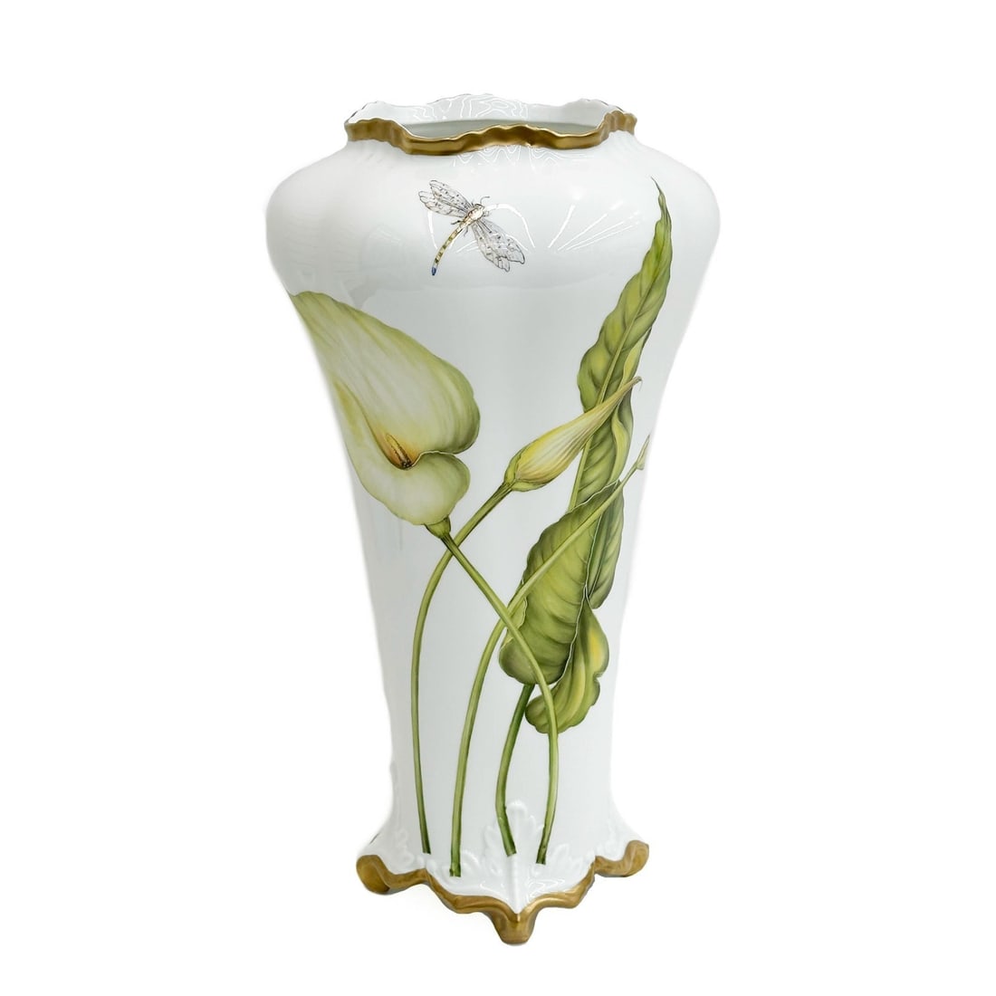 Anna Weatherley Hungary Hand Painted Porcelain 15 inch Tall Vase Calla Lily (1 of 5)