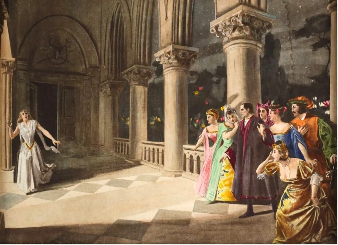 William de Leftwich Dodge Color Lithograph Lucia Di Lammermoor 1899 (1 of 4)