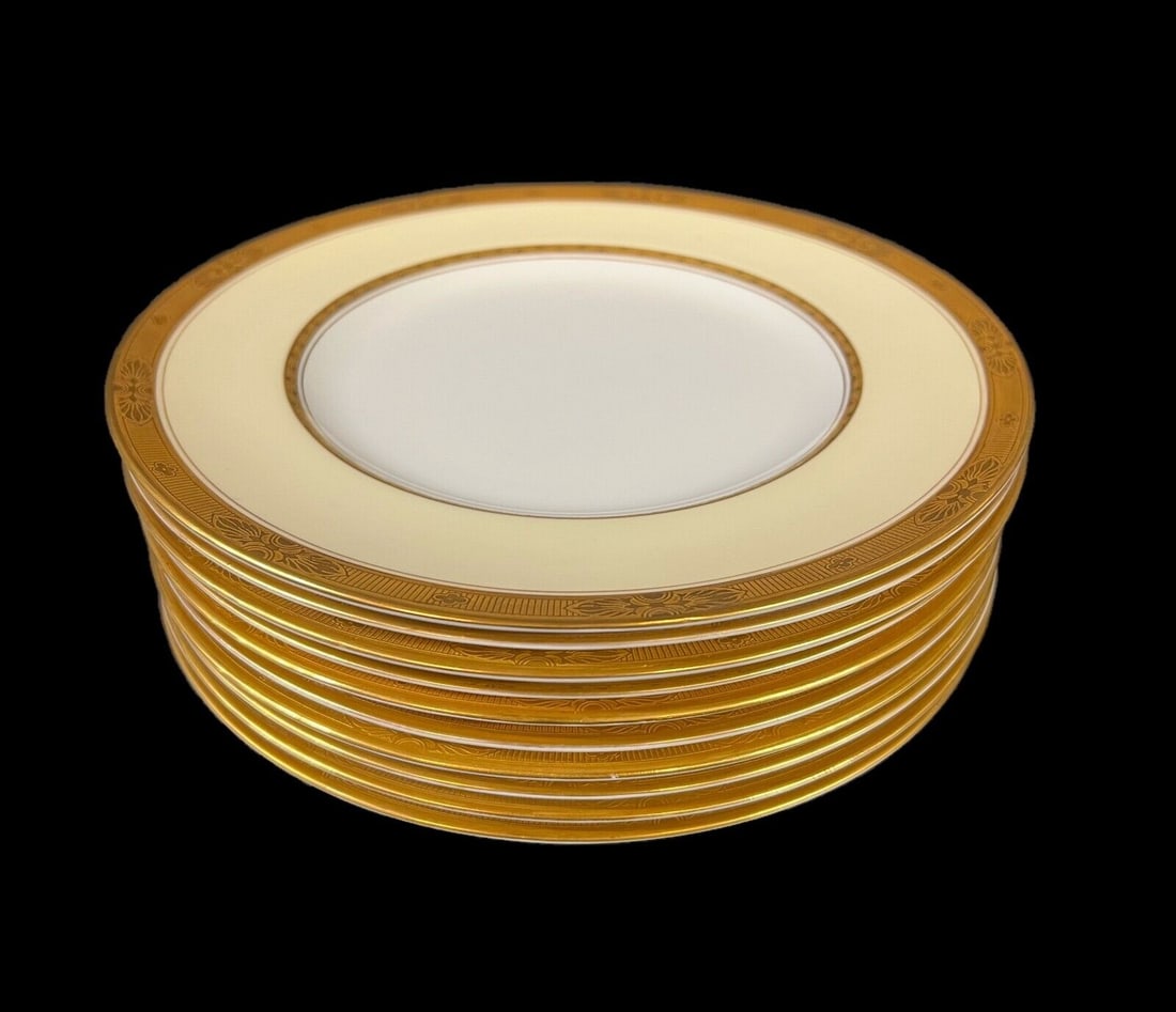 10pc Royal Worcester Diana Cream Luncheon Plates 1929 (1 of 9)