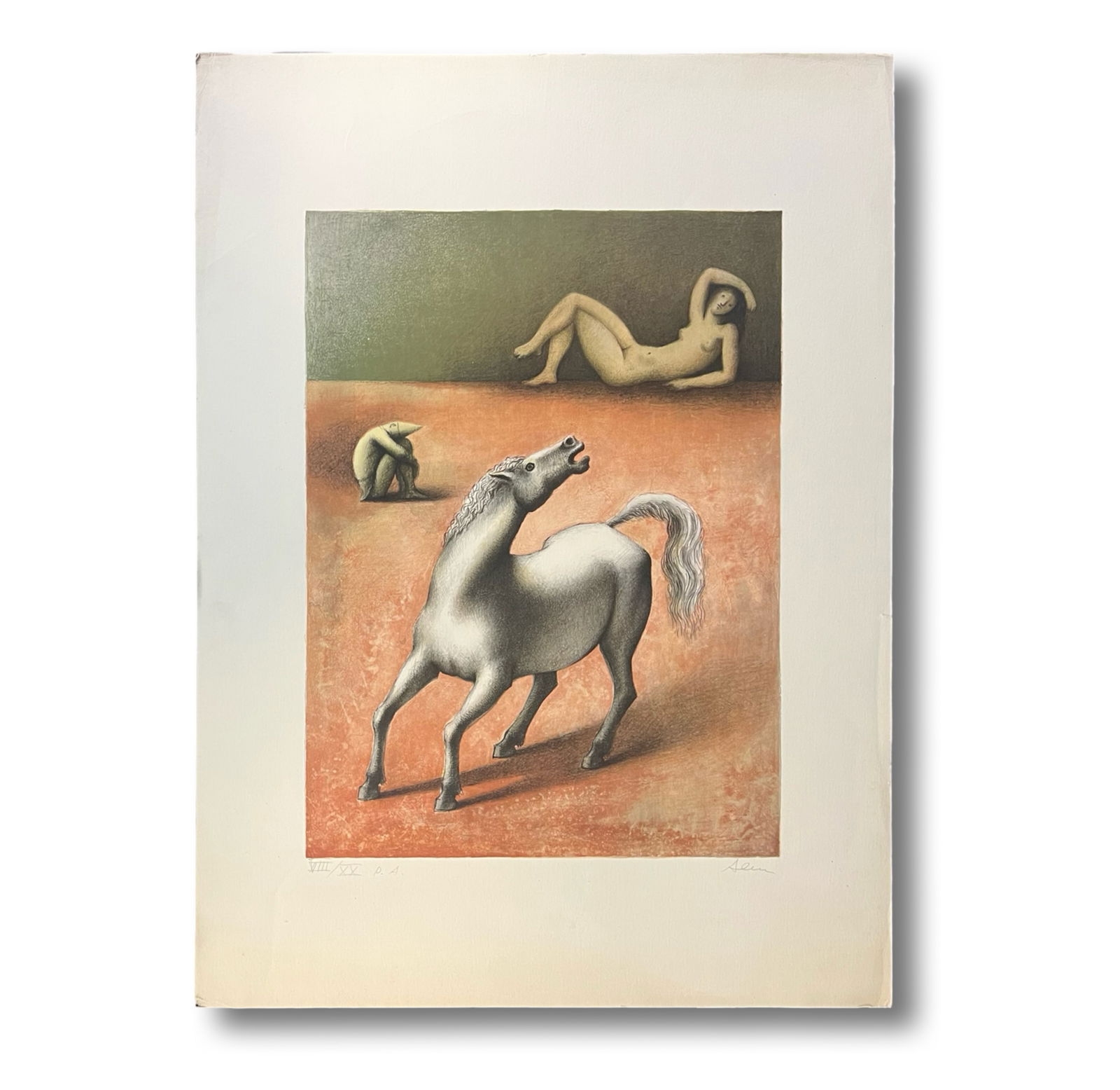 Marc Aleu Socies Lithograph in colors Horse and woman (1 of 7)