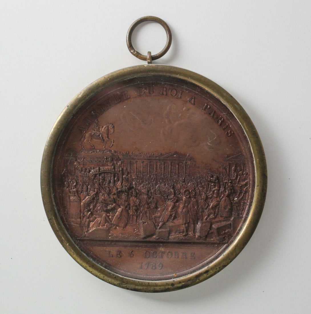 Bertrand Andrieu Commemorative Bronze Cliche Medal c1800 Arrivee du Roi a Paris (1 of 5)