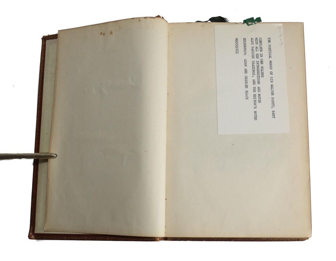 The Poetical Works of Sir Walter Scott, Bart. In one Volume, 1857 Kings College - 6
