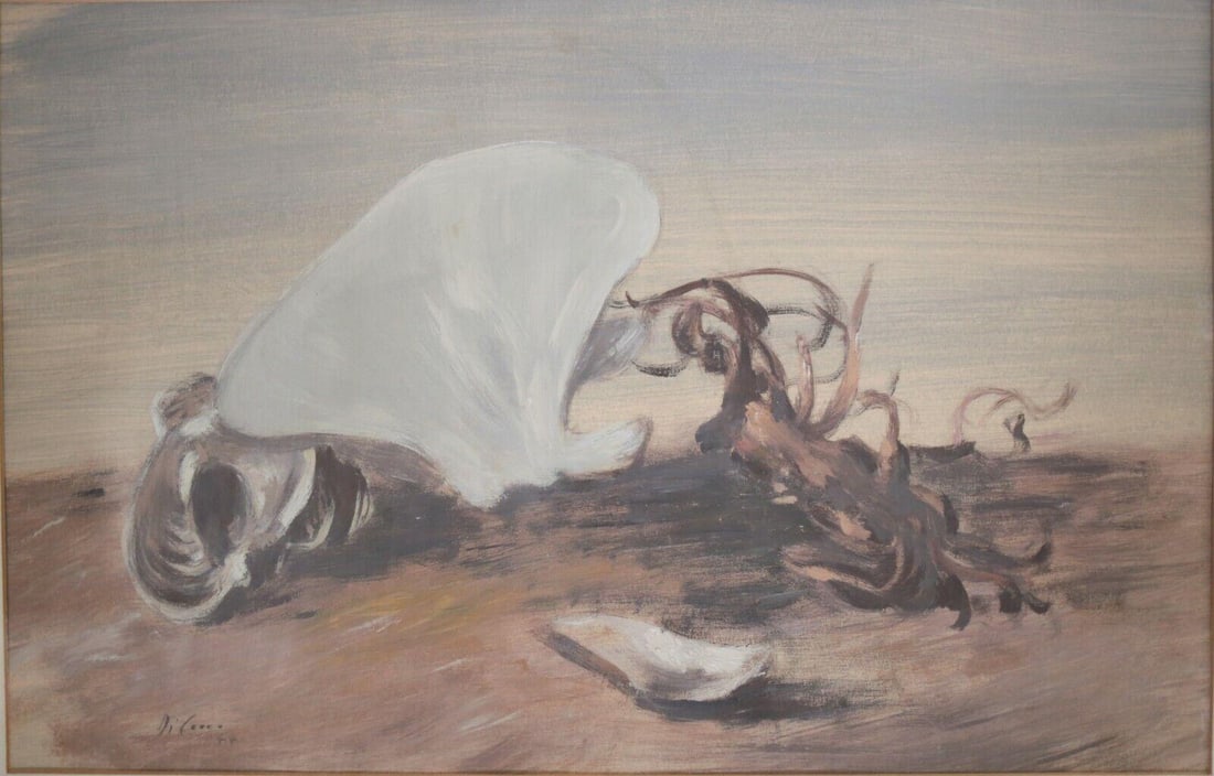 Francesco Di Cocco (1900 - 1989) Gouache painting on paper, Still life (1 of 5)