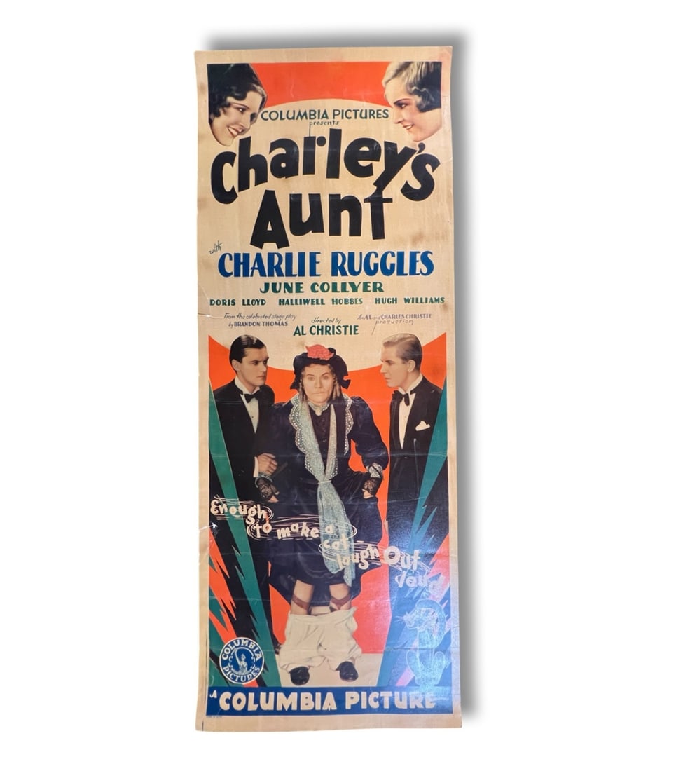 Genuine Theatrical Movie Poster INSERT Charley's Aunt 1925 (1 of 8)