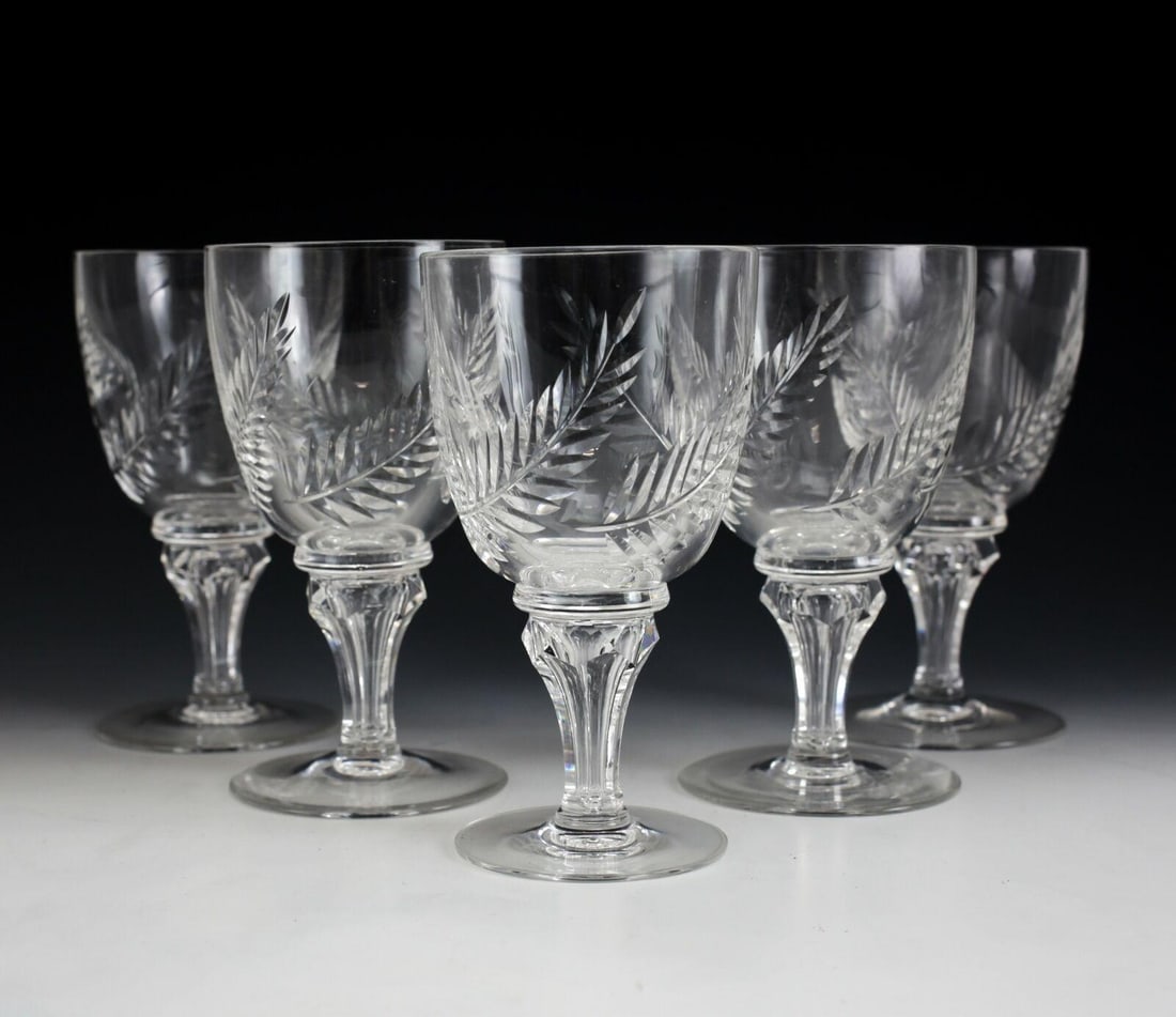 5pc Royal Leerdam Crystal Water Goblet Glasses 6 1/2" Princess Astrid Pattern (1 of 2)