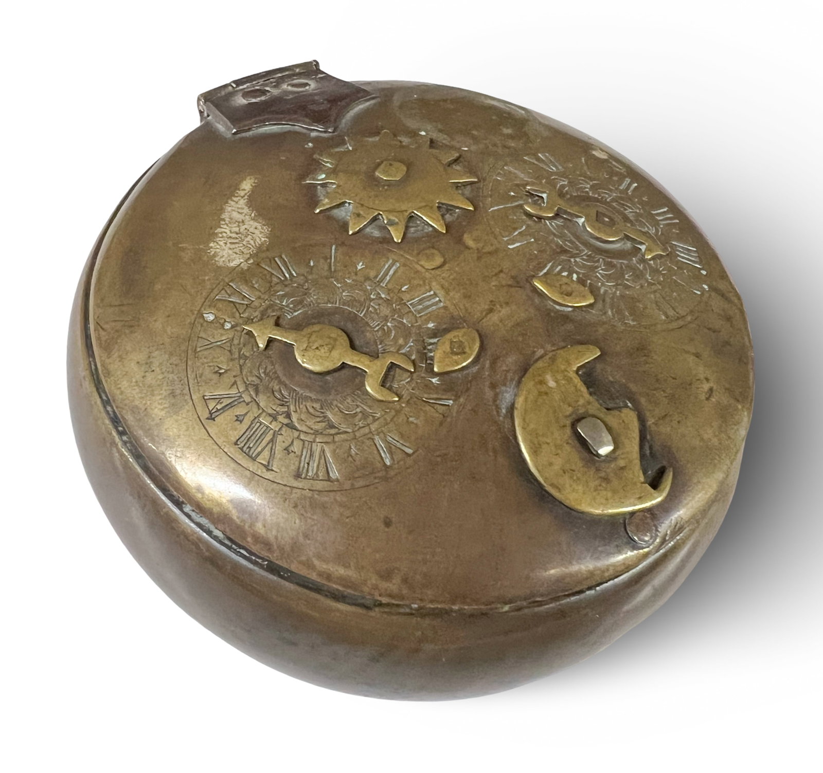 18th Century Dutch / German Brass Tobacco / Snuff Box combination lock (1 of 12)