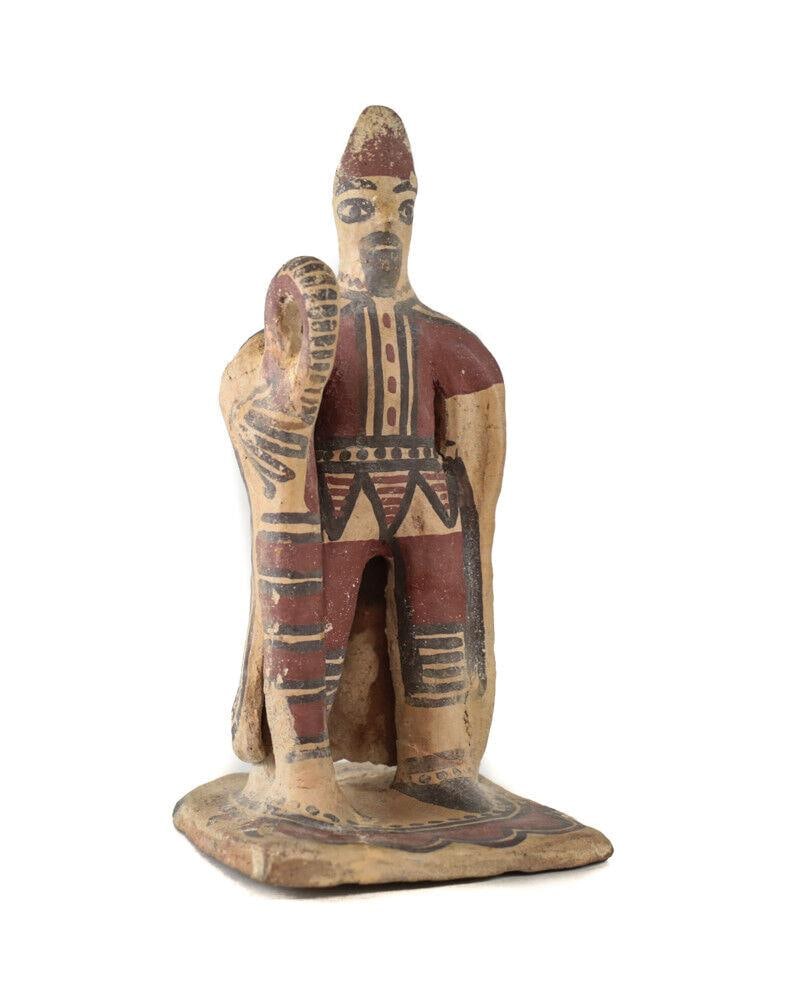 Terracotta Figure with Staff and cape Greece Mid 6th Century BC (1 of 4)