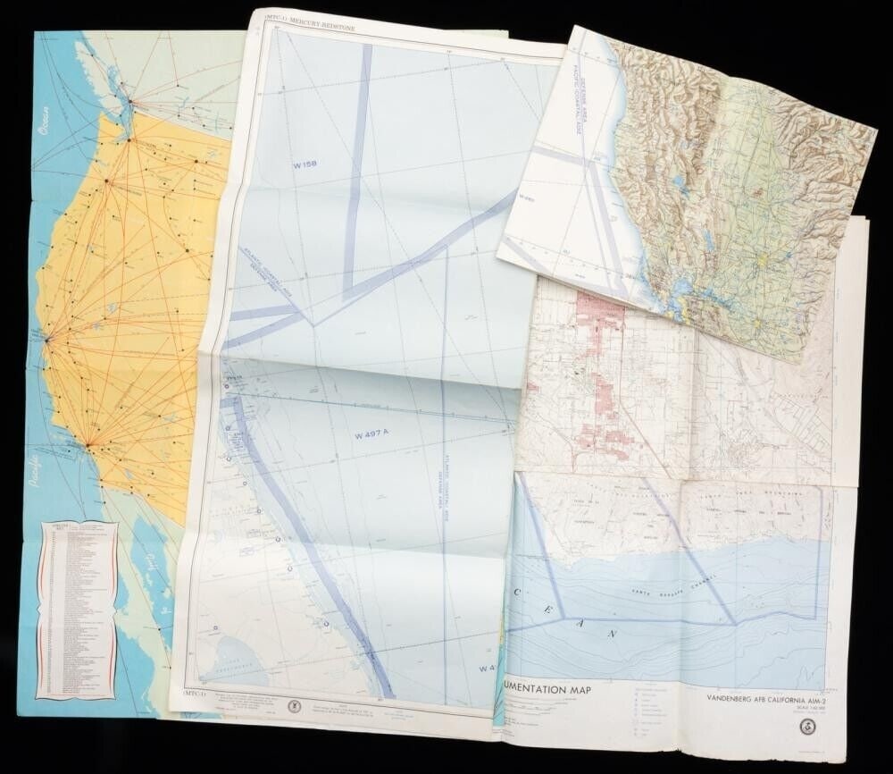 Five Navigation Charts for Aviation and Aerospace Bernard Hohmann Collection (1 of 1)