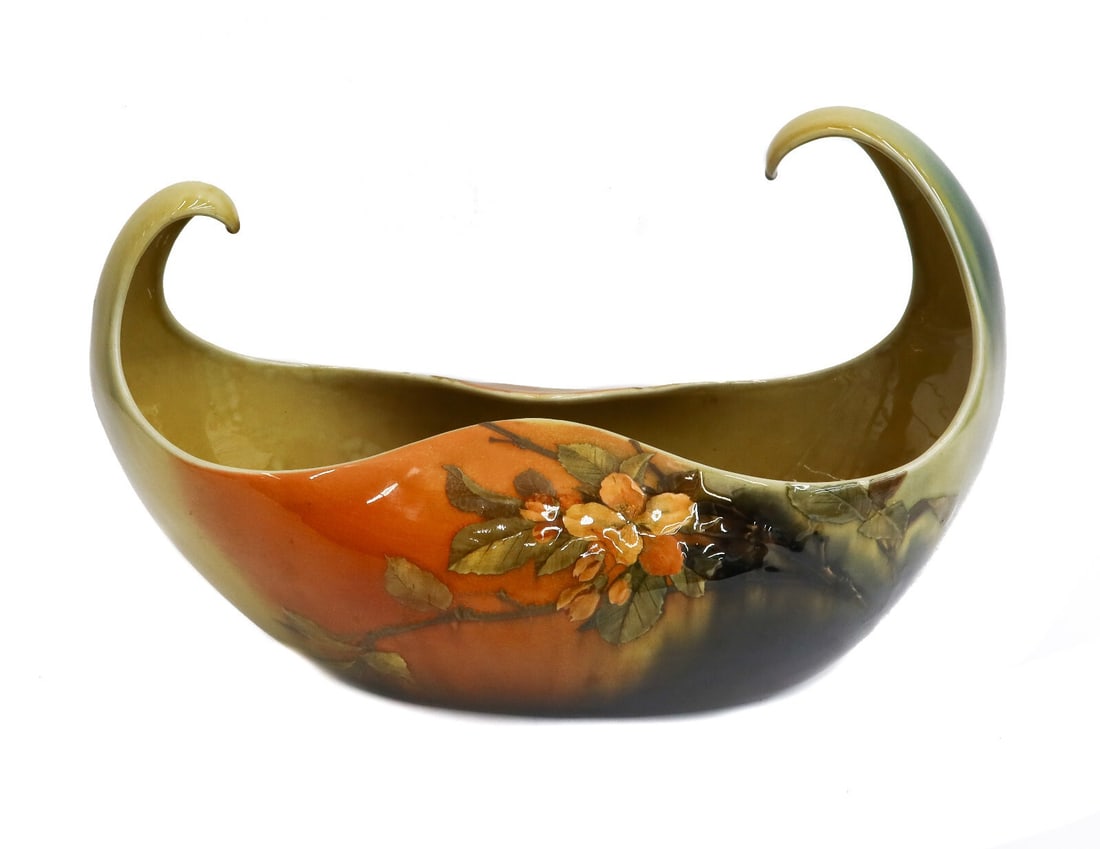 Rookwood Pottery Glazed Oval Centerpiece Bowl Albert R. Valentien #869S 1890 (1 of 11)