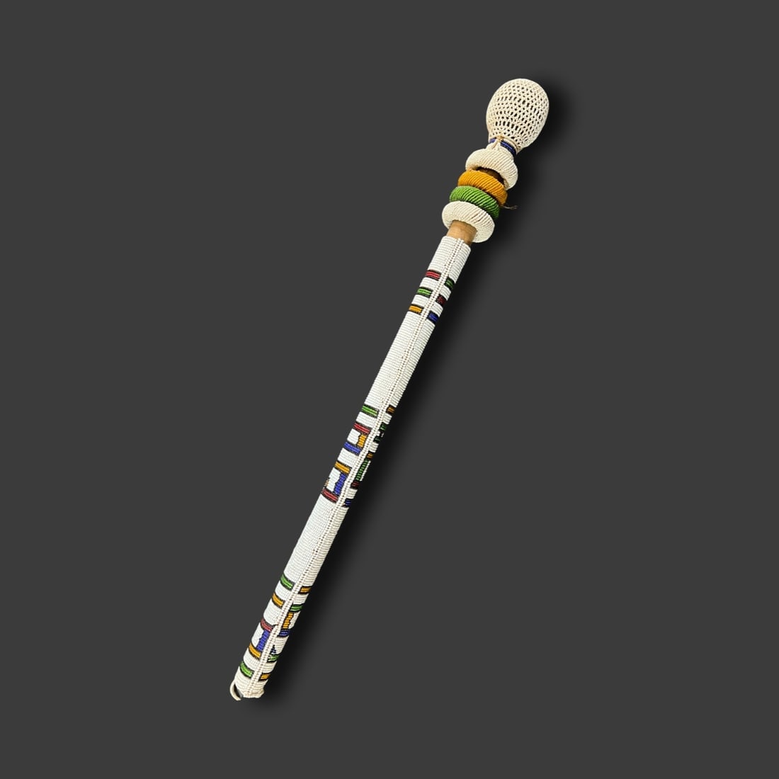 Ndebele People South African ceremonial beaded dance mace knobkerrie (1 of 5)