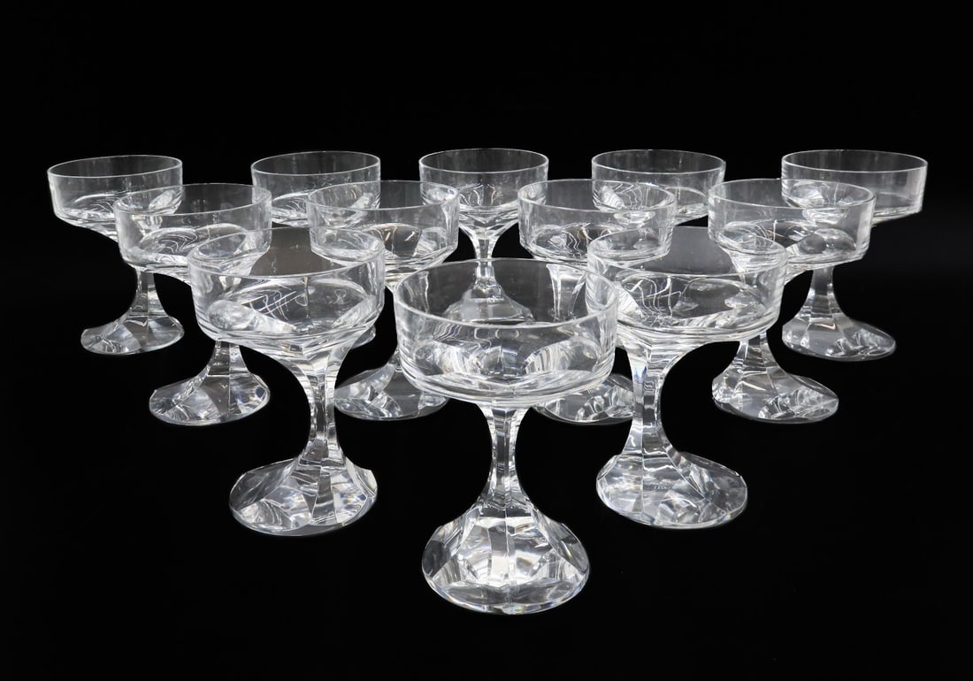 12 Baccarat France Crystal Glass Champagne or Sherbet Goblets in Narcisse (1 of 7)