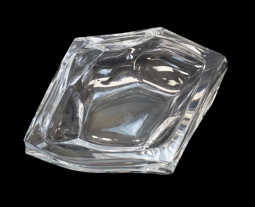 Daum France Centerpiece Bowl angular freeform shape. C1960s (1 of 5)