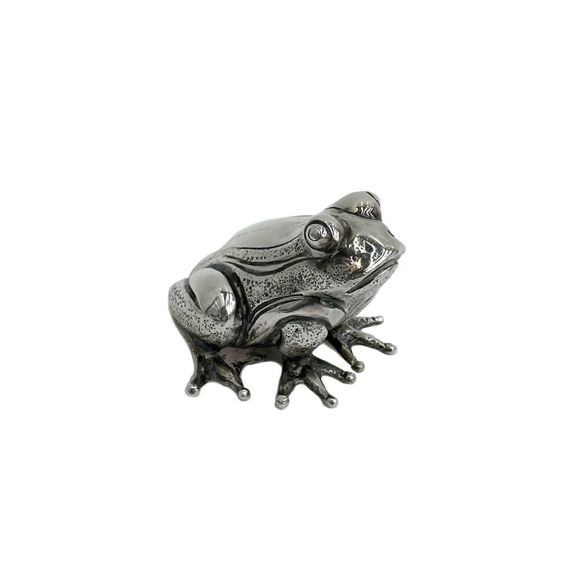 Buccellati Italy Sterling Silver Frog Figurine 31099 with Box (1 of 8)