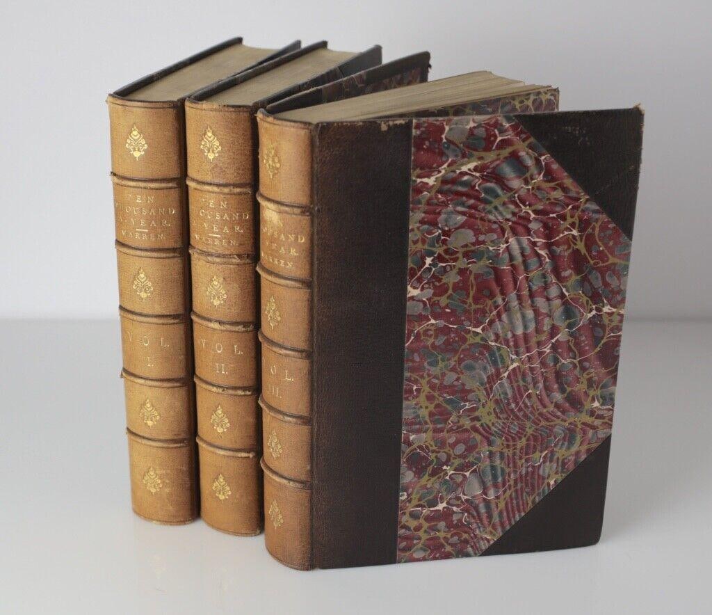 Samuel Warren, Ten Thousand A-Year 3 vol. set. Brown and Company 1894 (1 of 7)