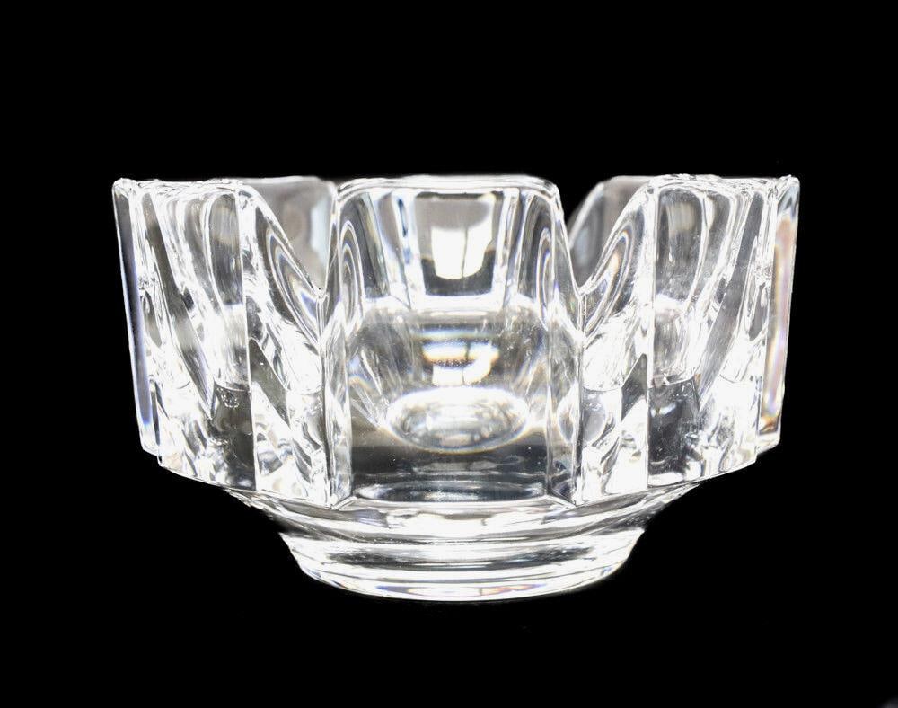 Vintage Orrefors Art Glass Corona Pattern Large Centerpiece bowl Lars Hellsten (1 of 3)