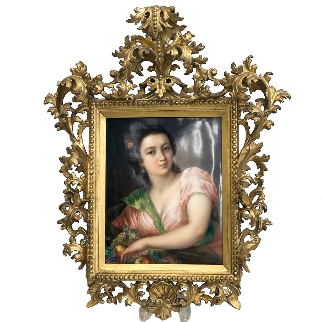 KPM Berlin Painted Porcelain Portrait Plaque Die Erde Signed Tenner Framed c1900 (1 of 15)