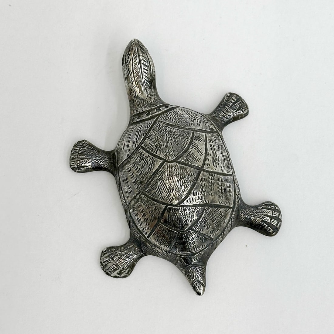 Solid Silver Turtle Figurine - 4