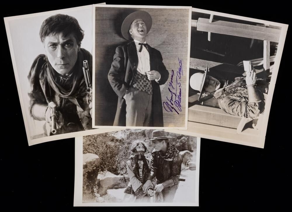William S. Hart Rare SIGNED Photo plus Three Vintage Original Stills (1 of 1)