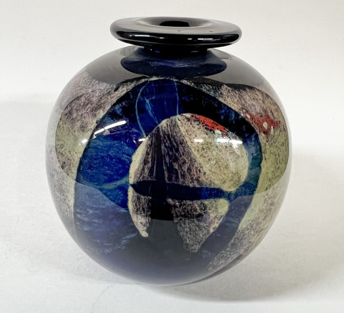 Bob Biniarz Abstract Art Glass Vase 1970 (1 of 5)