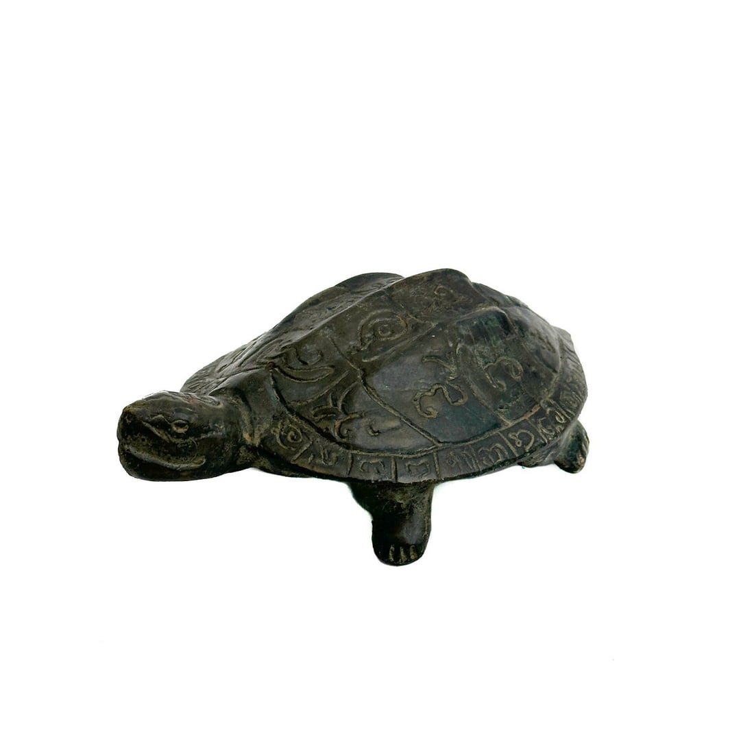 Thai Carved Bronze Lucky Turtle Sculpture Figurine (1 of 6)