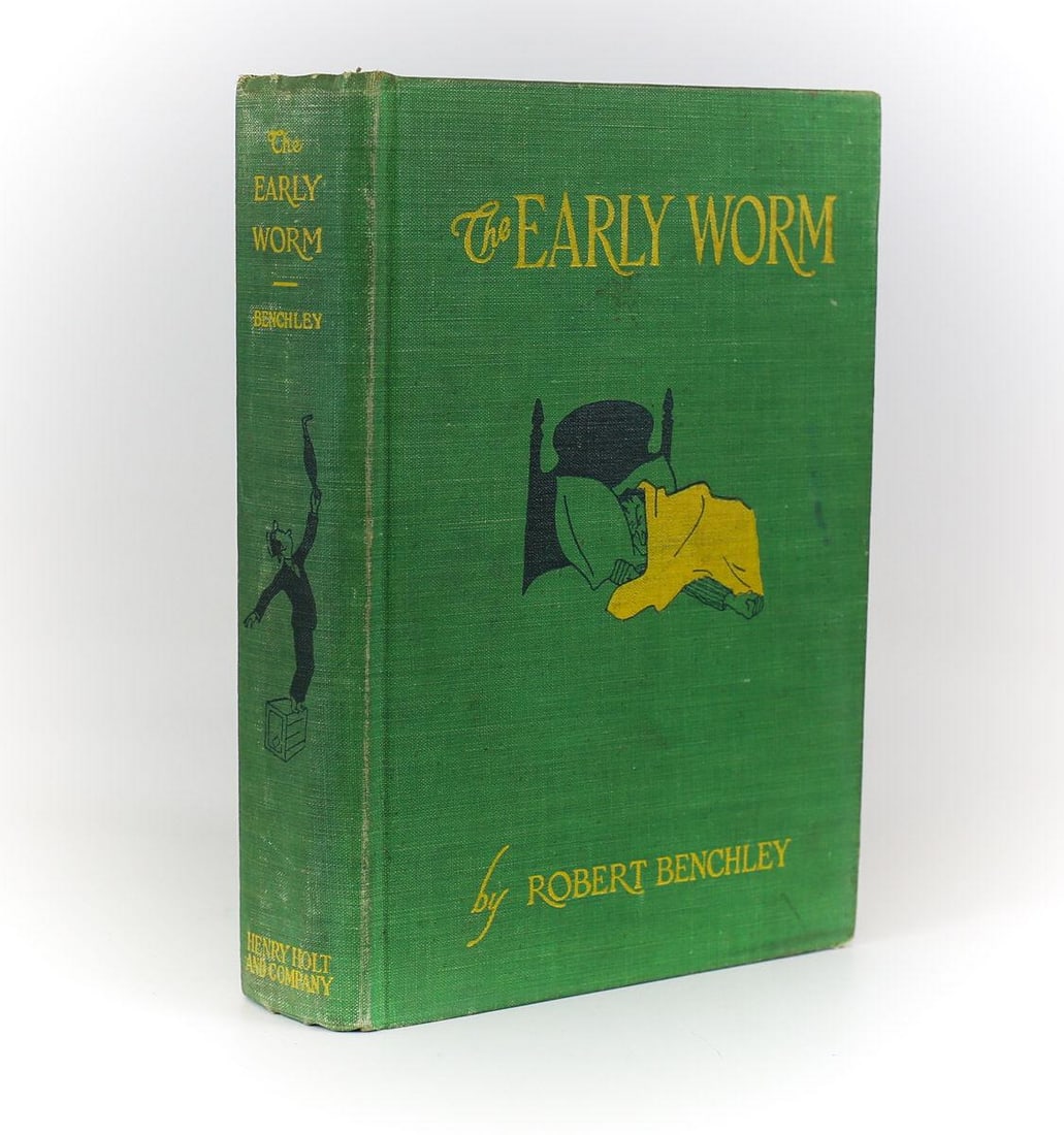 1st Edition Robert Benchley The Early Worm Henry Holt & Co New York 1927: Benchley, Robert 'The Early Worm'. Henry Holt & Co. New York, 1927. 1st Edition hardback book green cloth cover. With illustrations by Gluyas Williams. 263pp. Weight 1.25 pounds. Measurements: Approx.