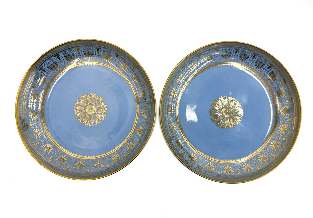 Manufacture de Sevres Louis Philippe Ch S Cloud Blue Agate Underplates 19th C (1 of 10)