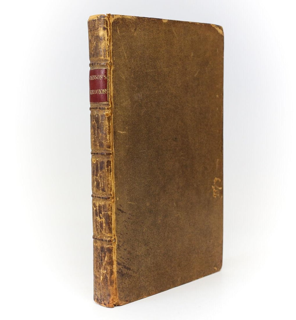 1st Edition Samuel Johnson Prayers and Meditations 1785 George Strahan: Johnson, Samuel 'Prayers and meditations, composed by Samuel Johnson, LL.D. and published from his manuscripts, by George Strahan, A.M.' T. Cadell, London 1785. 1st edition hardback brown leather with