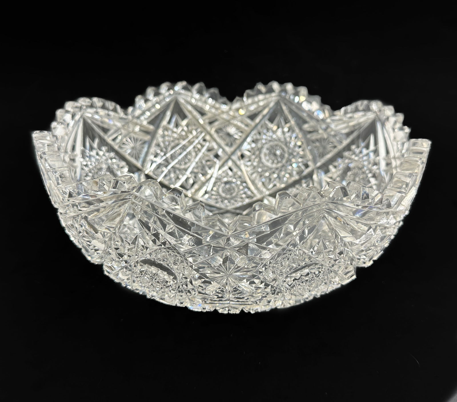 American Brilliant Cut Glass 8.25 inch Bowl (1 of 9)
