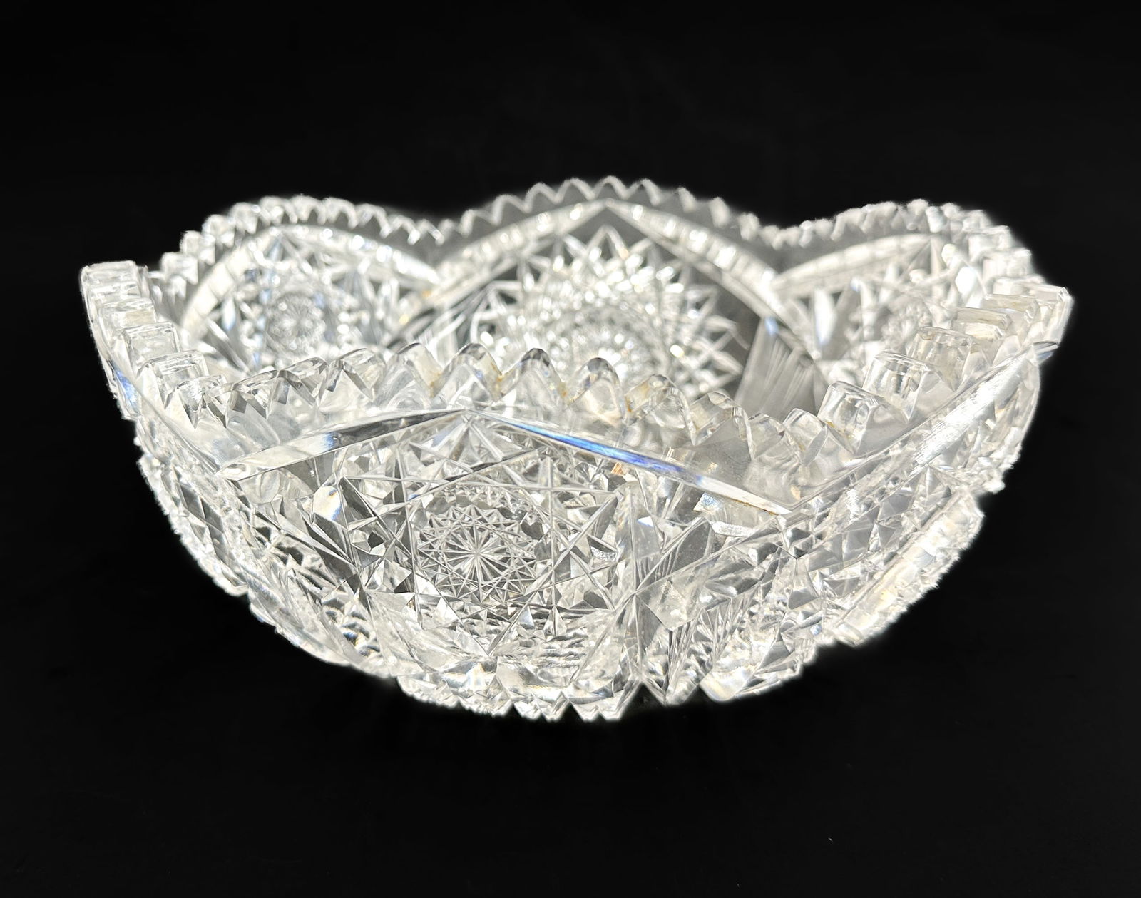 American Brilliant Cut Glass 8.25 inch Bowl (1 of 8)