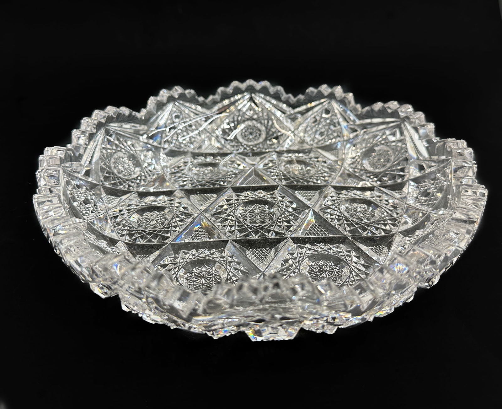 American Brilliant Cut 8 inch Glass Dish (1 of 5)
