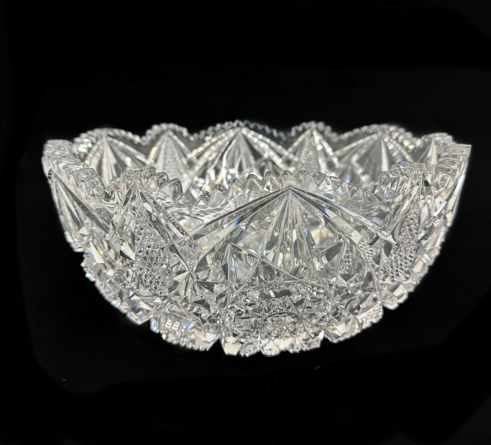 American Brilliant Cut 9 inch Glass Bowl (1 of 10)