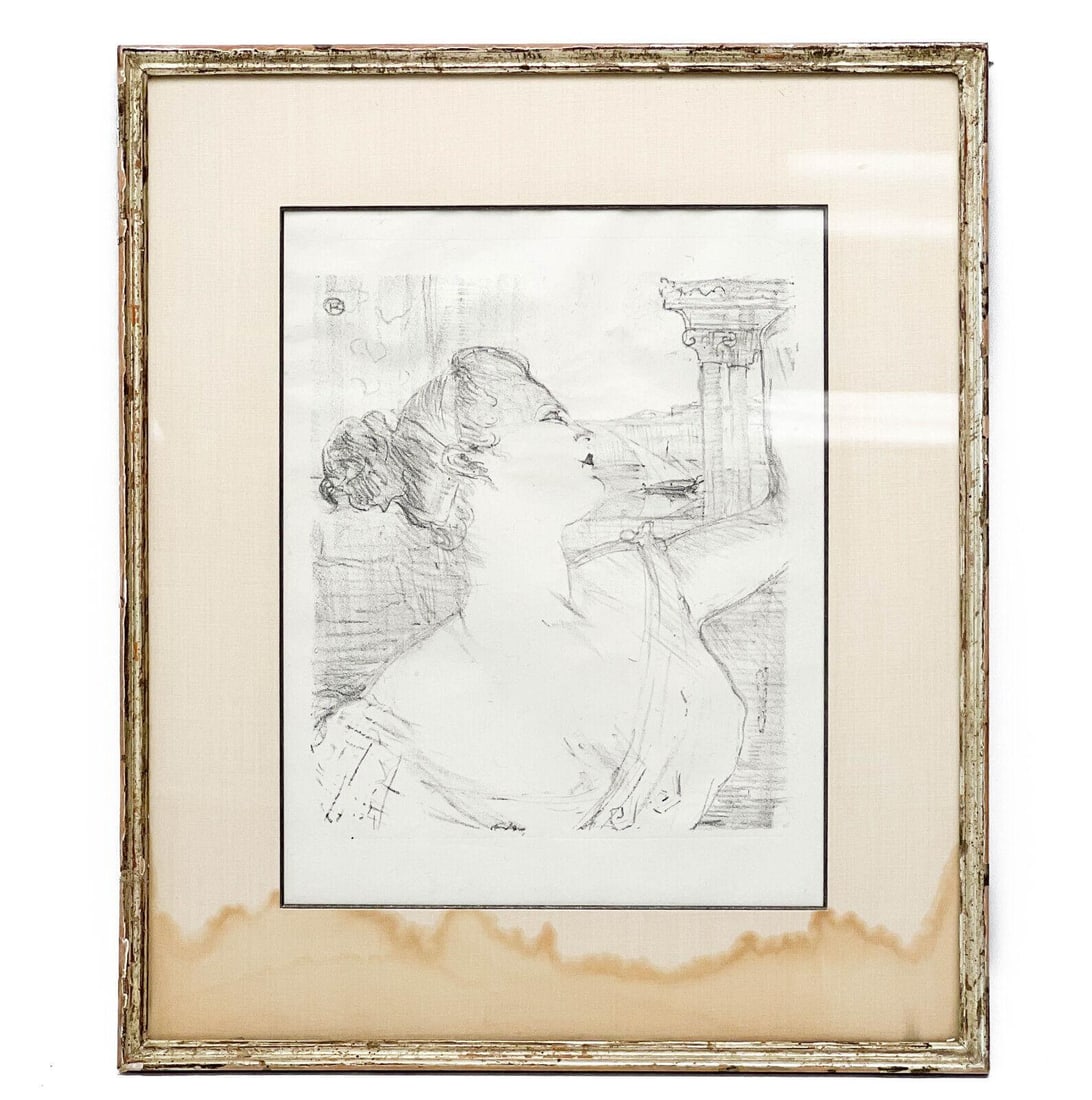 Henri de Toulouse-Lautrec Sybil Sanderson Lithograph Print Framed (1 of 4)
