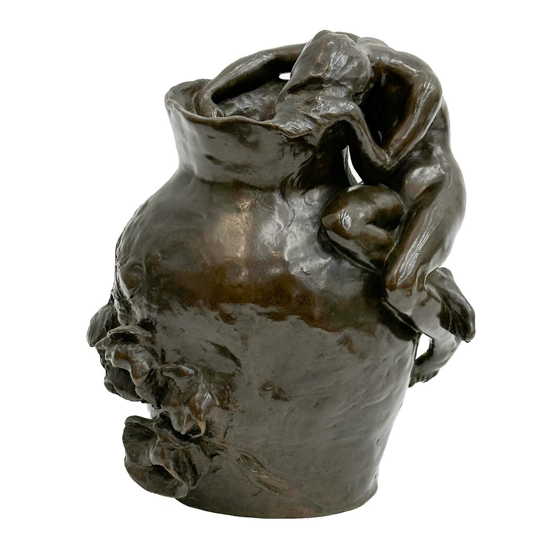 Charles Vital-Cornu French Patinated Bronze Sculptural Vase Signed (1 of 6)