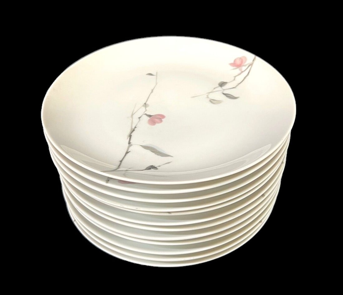 12pc Rosenthal Quince Porcelain Coupe Salad Plates Raymond Loewy (1 of 7)