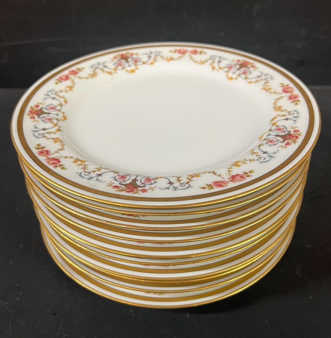 10pc Haviland Limoges France Porcelain Salad Plates 7.5" (1 of 7)