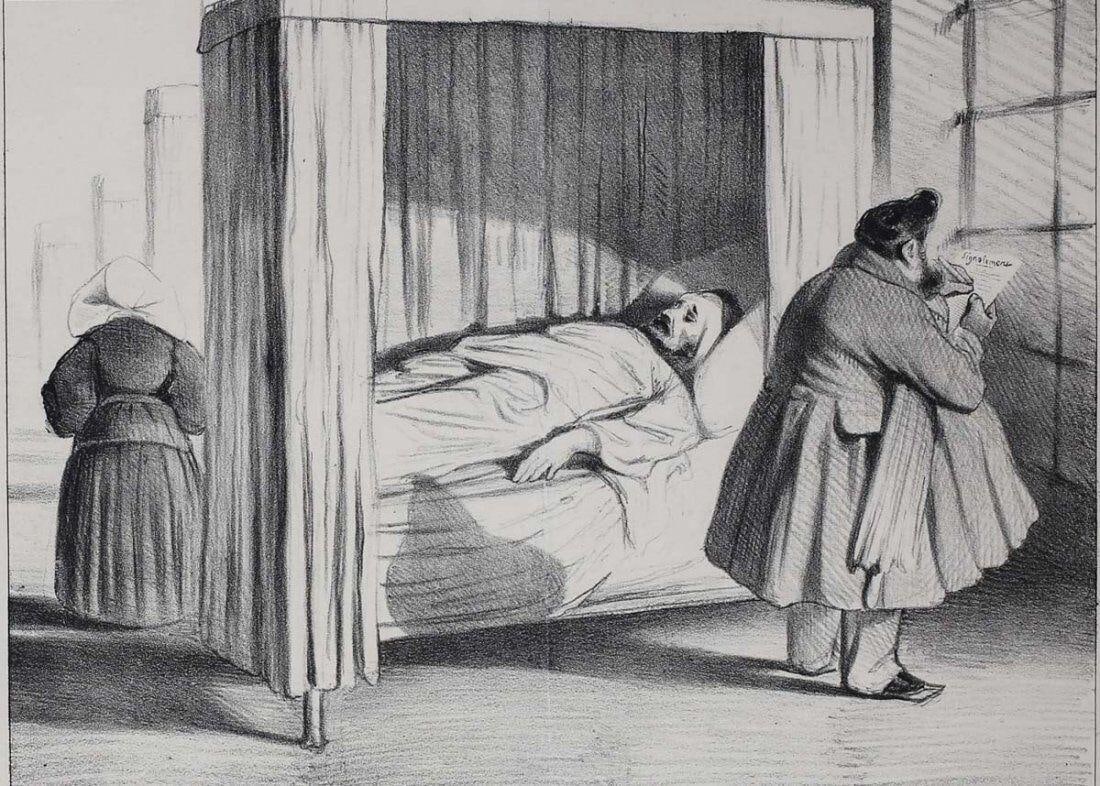 Honore Daumier France 1808 -1879 Lithograph No 186 plate 39 La Caricature: Daumier, Honore (France 1808-1879) Lithograph on wove paper, " Yeux noirs, front haut, teint brun, barbe, favoris.....c'est bon!... on te reconnaîtra, mon gaillard." No 186 plate 391 from La Caricatu