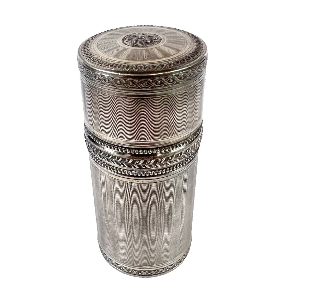 Henin Freres & Cie Sterling Silver Vanity Trinket Box Retailed by Boin Taburet (1 of 8)