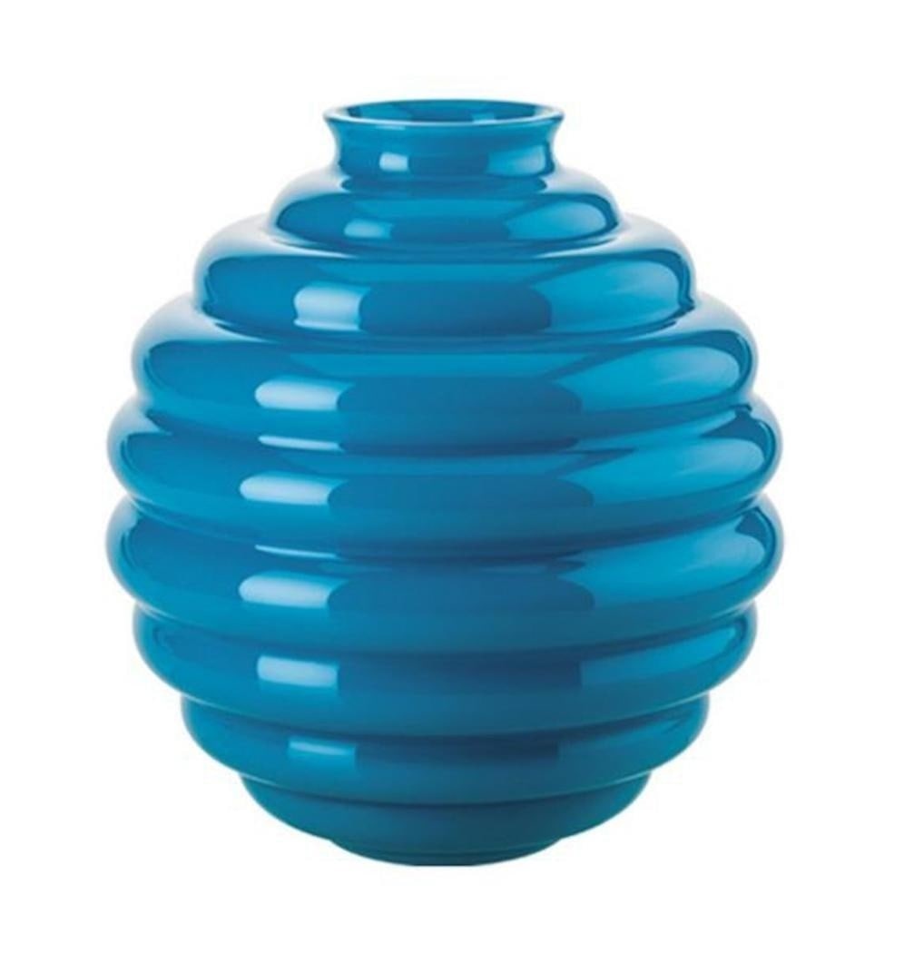 Venini Deco Art Glass Vase by Napoleone Martinuzzi Aqua Blue in Original Box (1 of 9)