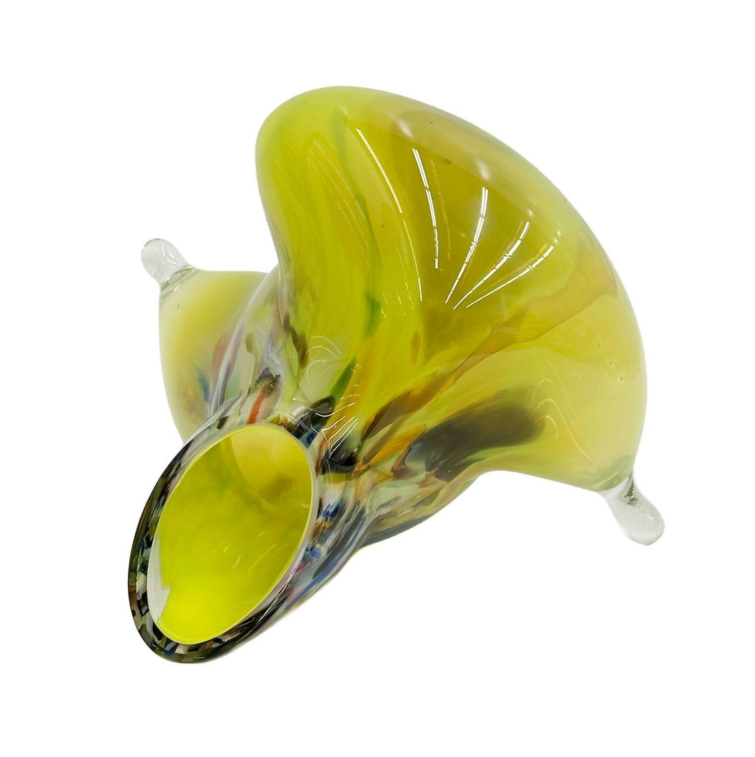 Marvin Lipofsky Art Glass Blown Sculpture Sketch Series Signed 1981: Marvin Lipofsky (1938-2016) Art Glass Blown Sculpture, Sketch series. Etched signature to the side, "Lipofsky Sketch 1981" Weight: Approx. 2.5 lb Measurements: Approx. 9.5 inches x 8.5 inches x 8 inch